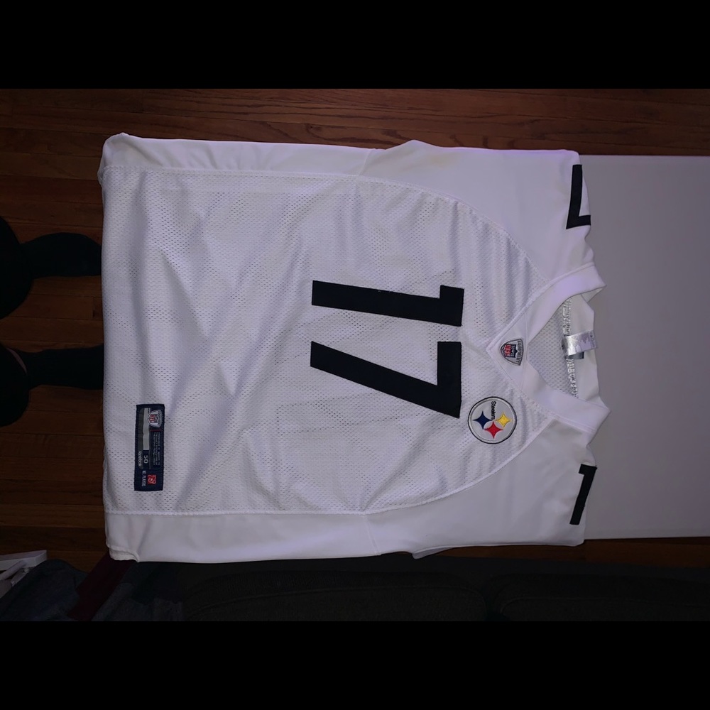 White Steelers #17 Mike Wallace Jersey